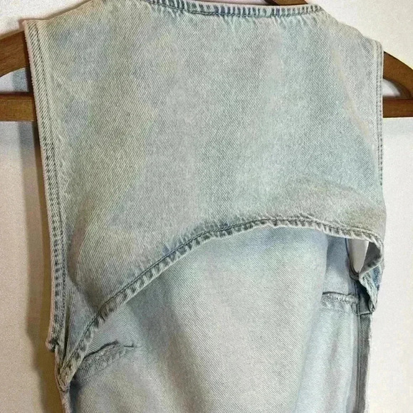 Zara Women's Denim Dress Size XS Backless Jean Festival Country Jean Cowgirl Sun - Picture 8 of 9